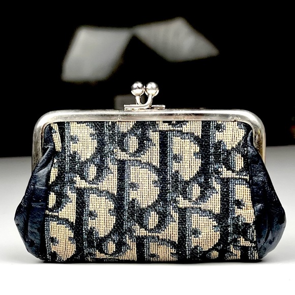 Dior Handbags - Christian DIOR Diorissimo Monogram Vintage Kiss lock Coin Purse
